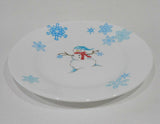 ❄️ 17-pc Corelle WINTER MAGIC Dinnerware Set *Christmas Holiday Snowman Blue Snowflakes