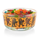 Pyrex 4 Cup Storage Halloween MUMMY PARADE Creepy Bats *Choose: ORANGE or BLUE