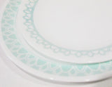 *NEW 16-pc Corelle DELANO DINNERWARE SET Lunch Plates Bowls *Aqua Sea Mist Green