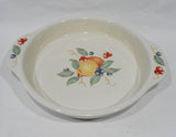 ❤️ NEW Corelle 9" ABUNDANCE PIE PLATE Sandstone Stoneware Handles Fruit Deep Dish