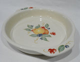 ❤️ NEW Corelle 9" ABUNDANCE PIE PLATE Sandstone Stoneware Handles Fruit Deep Dish