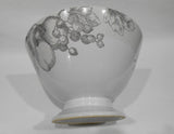 ❤️ CORELLE Life Styles ANTIQUE LINEN 9" Footed SERVING BOWL Gray Fruit Sketches