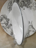 1 Corelle ANTIQUE LINEN 18-oz SOUP BOWL 7.25" Cereal Salad DARK GRAY GREY RIM