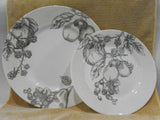 Corelle ANTIQUE LINEN UPick: 10.75" DINNER or 8.5" LUNCH PLATE Gray Fruit Floral