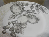 Corelle ANTIQUE LINEN UPick: 10.75" DINNER or 8.5" LUNCH PLATE Gray Fruit Floral