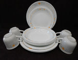 ❤️ 16-pc Corelle APRICOT GROVE DINNERWARE SET w/ Dinner Lunch Plates Flat Bowls Cups