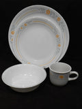 ❤️ 16-pc Corelle APRICOT GROVE DINNERWARE SET w/ Dinner Lunch Plates Flat Bowls Cups