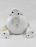 ❤️ 2002 AVON SNOWLADY 8" CANDY & NUT BOWL Dish Winter Holiday Ceramic Snow Women