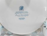❤️ 2002 AVON SNOWLADY 8" CANDY & NUT BOWL Dish Winter Holiday Ceramic Snow Women