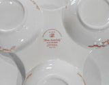 ❤️ 2003 AVON SNOWLADY 10" TRIO CANDY NUT DISH Winter Holiday Ceramic Snow Women