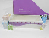 ❤️ 2004 AVON 12" CRACKER SERVER Cookies Mini Bread / Winter Holiday Ceramic Gift