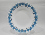 ❤️ 4-pc CORELLE Opal MilkGlass AZURE Blue MEDALLION 23-oz MEAL BOWLS Pasta Plate