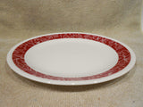 *NR MINT 1 Corelle Livingware BANDHANI 8.5" LUNCH PLATE Dark RED Bandana Paisley