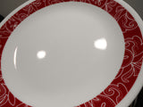 *NR MINT 1 Corelle Livingware BANDHANI 8.5" LUNCH PLATE Dark RED Bandana Paisley