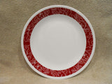 *NR MINT 1 Corelle Livingware BANDHANI 8.5" LUNCH PLATE Dark RED Bandana Paisley