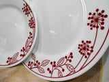 NEW Corelle BERRIES & LEAVES UPick: 10.75" DINNER or 8.5" LUNCH PLATE Red Floral