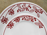 NEW Corelle BERRIES & LEAVES UPick: 10.75" DINNER or 8.5" LUNCH PLATE Red Floral