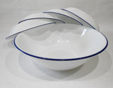 ❤️ 5-pc Corelle PASTA MEAL BOWL SET Bright Blue 20-oz Shallow & 2-Qt Serving Salad