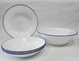 ❤️ 5-pc Corelle PASTA MEAL BOWL SET Bright Blue 20-oz Shallow & 2-Qt Serving Salad