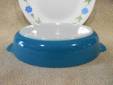 PYREX 10-oz HORIZON BLUE PIXIE Corning 700 ml AuGratin Dish Milkglass 7" Baker