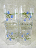 ꫂ❁ NEW 4 Corelle Corning BLUE DUSK 12.5-oz ROCKS GLASSES 4" Double Old Fashioned