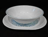 ❤️ 2-pc CORELLE BLUE HEATHER 2-Qt SERVING BOWL & PLATTER Corning Expressions