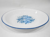 ❤️ Corelle by Corning BLUE VELVET 10.5" PIE PLATE Multi Dish *Center Floral Rose Motif