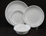 NEW 17-pc Corelle BRUSHED SILVER GRAY Dinnerware w/ Dinner Lunch Plates Bowls