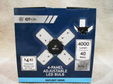 4-PANEL DAYLIGHT LED LIGHT BULB E26 Base Garage Shed Closet 5x BRIGHTER than 60W