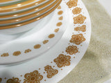 🦋16-pc Corelle BUTTERFLY Gold DINNERWARE SET Dinner Bread PLATES Dessert BOWLS