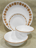 🦋16-pc Corelle BUTTERFLY Gold DINNERWARE SET Dinner Bread PLATES Dessert BOWLS
