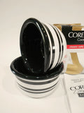 NEW 2-pc Corelle CLASSIC CAFE BLACK 7-oz Stoneware RAMEKINS Custard Pudding Cups