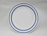 1 Corelle CLASSIC CAFE BLUE BANDS 10.25" DINNER PLATE Triple Cobalt Navy Stripes