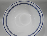 Pristine! Corelle CLASSIC CAFE BLUE 1-Qt SERVING BOWL 8.5" Vegetable *3 Cobalt Stripes