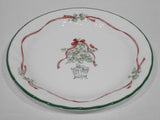 ❤️ New CORELLE CALLAWAY Christmas HOLIDAY 7.25" DESSERT PLATE / Ivy Topiary Ribbons