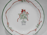 ❤️ New CORELLE CALLAWAY Christmas HOLIDAY 7.25" DESSERT PLATE / Ivy Topiary Ribbons