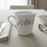 1 Corelle Corning 9-oz CALLAWAY CUP Mug Swirled LIGHT Green IVY Microwave OK