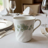 1 Corelle Corning 9-oz CALLAWAY CUP Mug Swirled LIGHT Green IVY Microwave OK