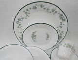 ❤️ 21-pc Corelle CALLAWAY DINNERWARE SET + Serving Bowl GREEN IVY Swirled Rims