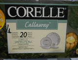 ❤️ 21-pc Corelle CALLAWAY DINNERWARE SET + Serving Bowl GREEN IVY Swirled Rims