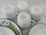 ❤️ 21-pc Corelle CALLAWAY DINNERWARE SET + Serving Bowl GREEN IVY Swirled Rims