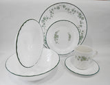 ❤️ 21-pc Corelle CALLAWAY DINNERWARE SET + Serving Bowl GREEN IVY Swirled Rims