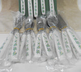 20-pc Corelle CALLAWAY IVY FLATWARE SET Cambridge Stainless Melamine Green Vine