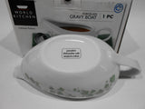 NEW Corelle Coordinates CALLAWAY IVY 2-Cup GRAVY BOAT 9" Green Porcelain China
