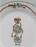 ❤️ New CORELLE CALLAWAY Christmas HOLIDAY 9" Lunch PLATE / Ivy Topiary Ribbons