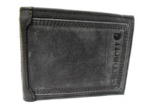 ❤️ CARHARTT DETROIT BLACK Bifold PASSCASE WALLET in TIN Rugged Leather Canvas