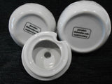 Corelle Boutique CHERISH Porcelain CREAM & SUGAR BOWL SET White Embossed Florals