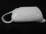 CORELLE Boutique CHERISH 2-Cup GRAVY BOAT White PORCELAIN Embossed Florals