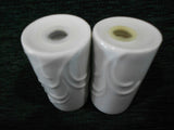 CORELLE Boutique CHERISH SALT & PEPPER SHAKER SET White Porcelain Embossed Floral