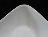 ❤️ Corelle Boutique CHERISH Square 1.5-Qt SERVING BOWL 9" White Embossed Floral